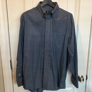 Jos. A. Bank Blue Checkered Casual Button-Down Shirt